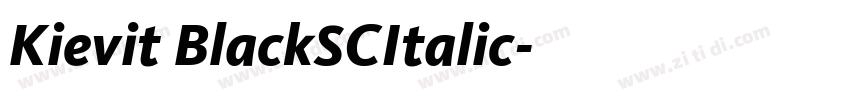Kievit BlackSCItalic字体转换